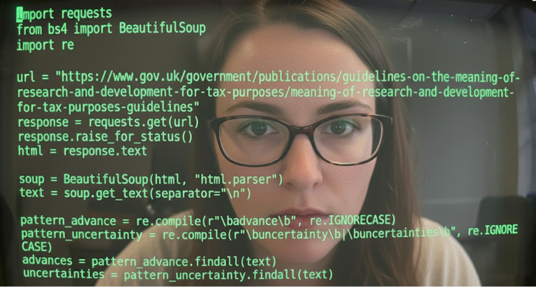 Image of developer looking at code