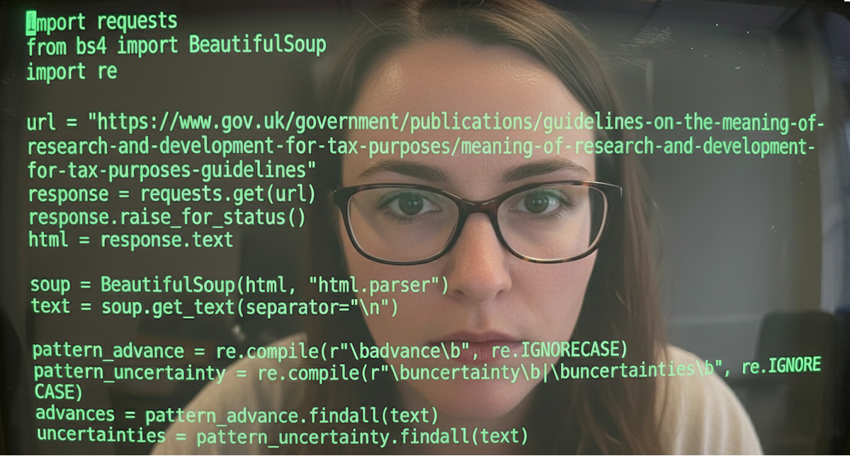 Image of developer looking at code